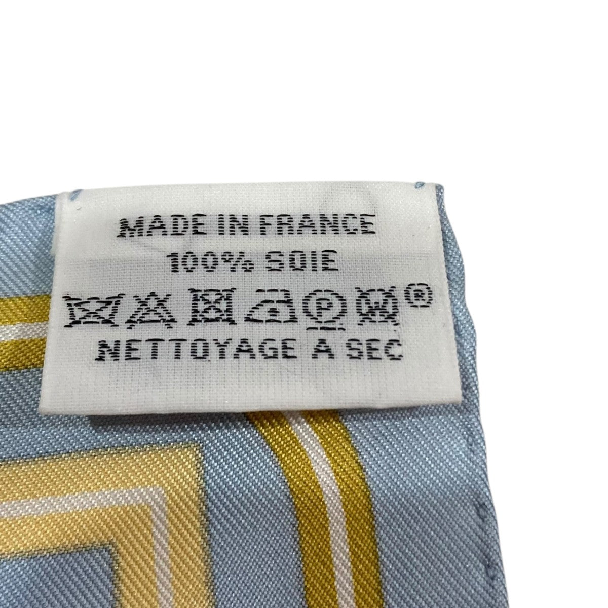 HERMES カレナノ カドリージュ ブルーシエル馬柄ハンカチ 古着・中古-9枚目のアイテム画像