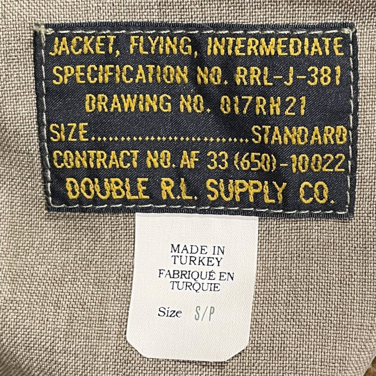 RRL ジップアップジャケット Twill Flight Jacket ツイルフライトジャケット 782857968001 古着・中古-9枚目のアイテム画像