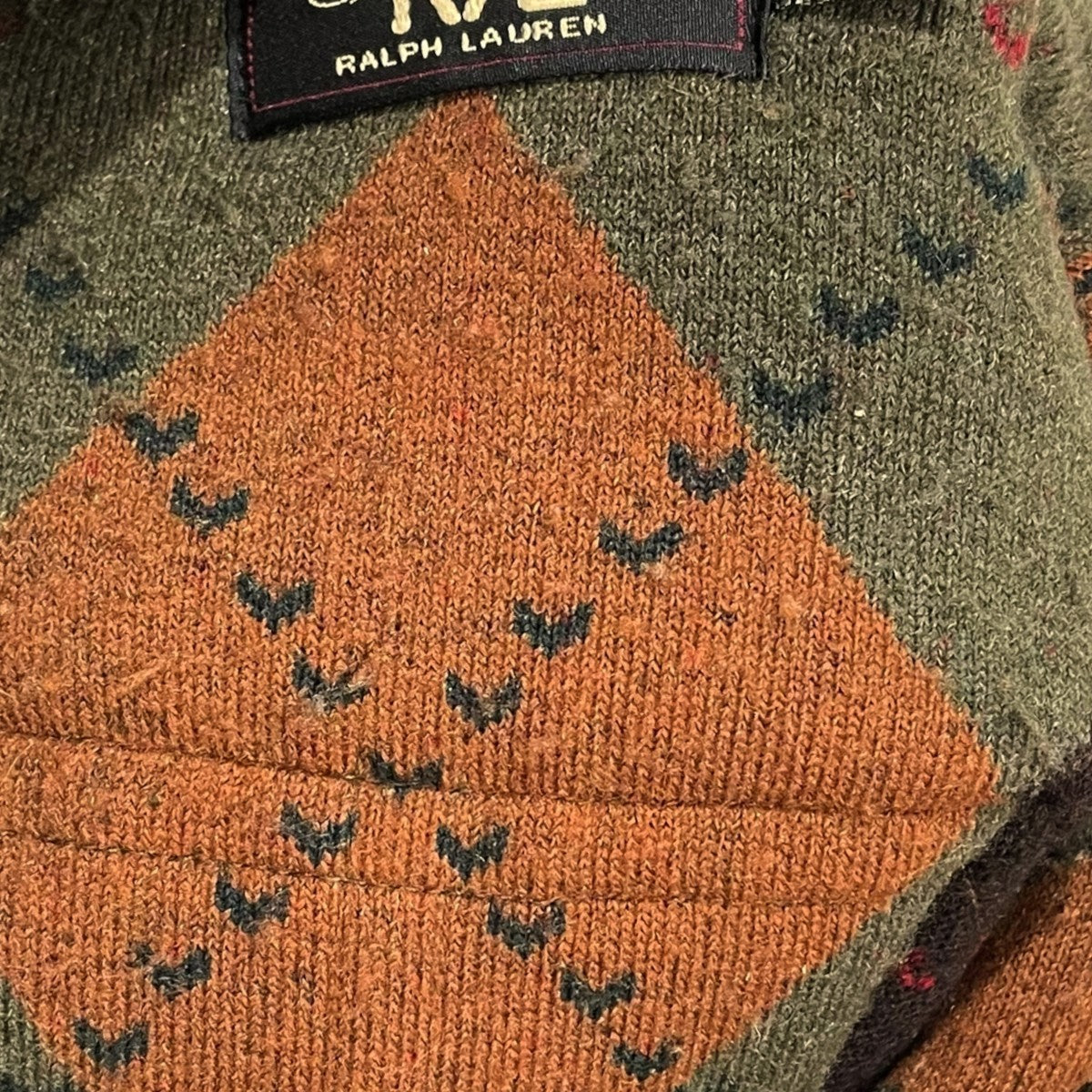 アーガイル柄ジップアップフリースジャケット Wool-blend Argyle Fleece Jacket ウールブレンド アーガイル フリースジャケット 782871347001