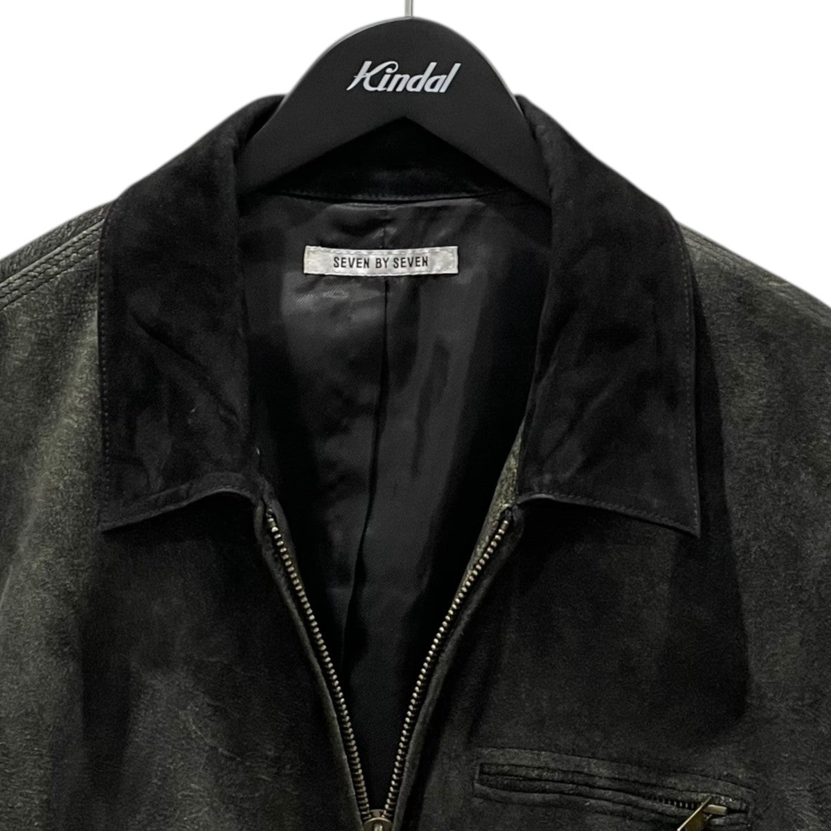 SEVEN BY SEVEN 25AW レザー デトロイトジャケット ゴートスエードアンティークフィニッシュ LEATHER DETROIT JACKET Goat suede Antique finish 800-5225002 古着・中古-3枚目のアイテム画像