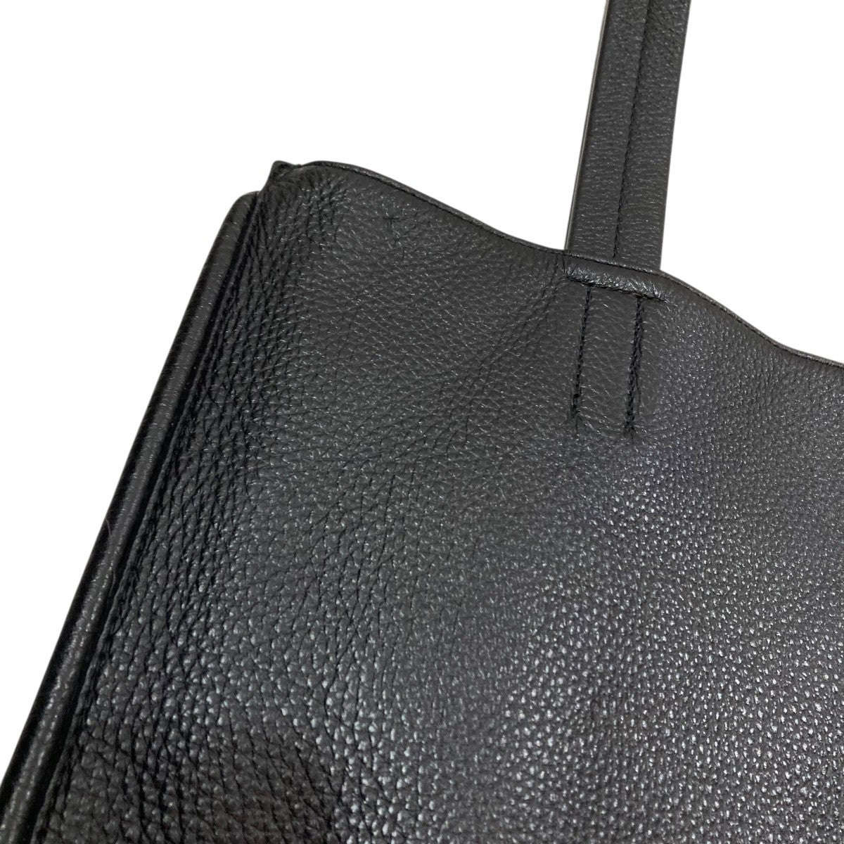 フラットレザートートレザーバッグ