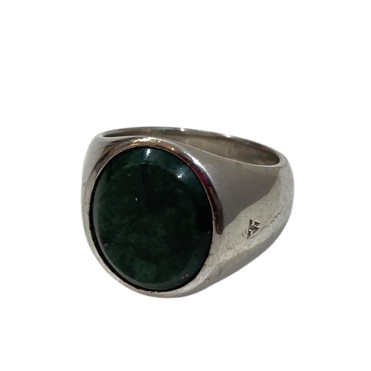 TOM WOOD(トムウッド) Oval Green Marbleリング シルバー×グリーン