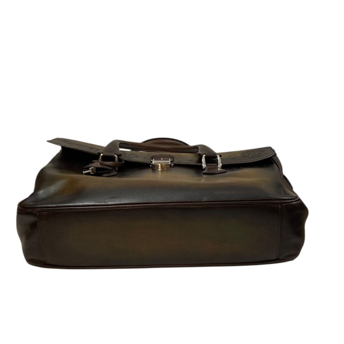 ベルルッティ　エミーオ　カリグラフィ　ショルダー　ブリーフケース　ダークブラウン Berluti(ベルルッティ) カリグラフィ エミ―オ レザーブリーフケース