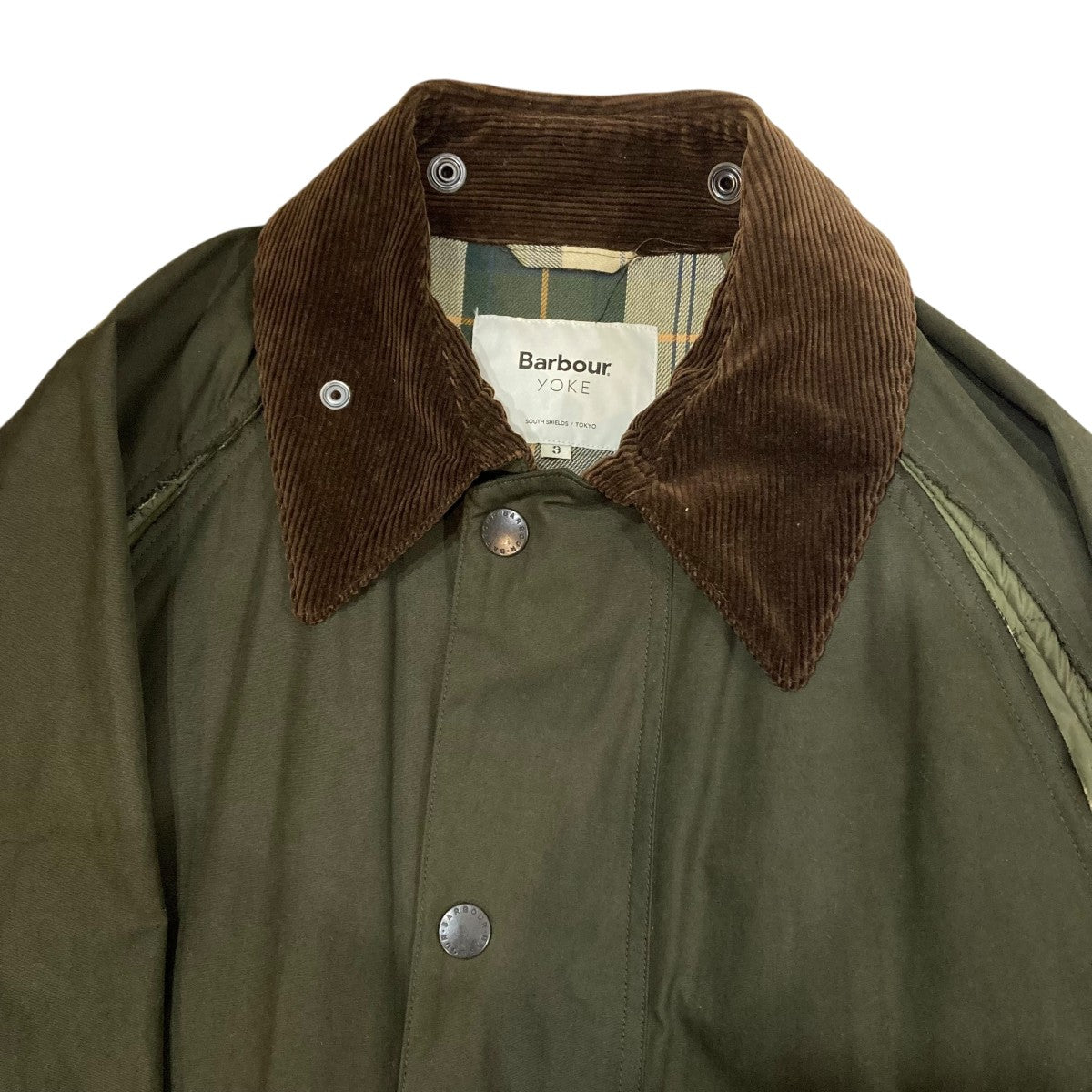 YOKE×Barbour ×JS GAMEFAIR×LIDDESDALE NAYLON切替コート222MCAS027