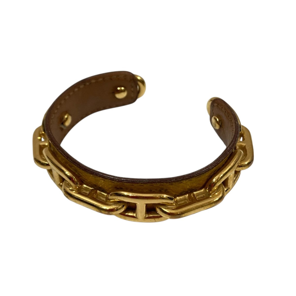 HERMES(エルメス) シェーヌダンクル レザーブレスレットバングル