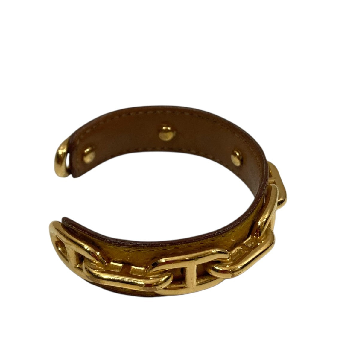 HERMES(エルメス) シェーヌダンクル レザーブレスレットバングル