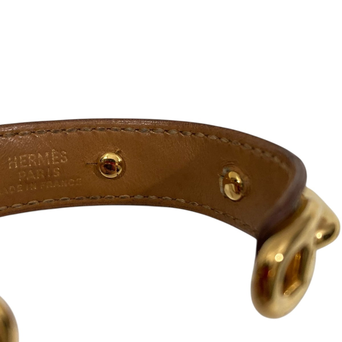 HERMES(エルメス) シェーヌダンクル レザーブレスレットバングル