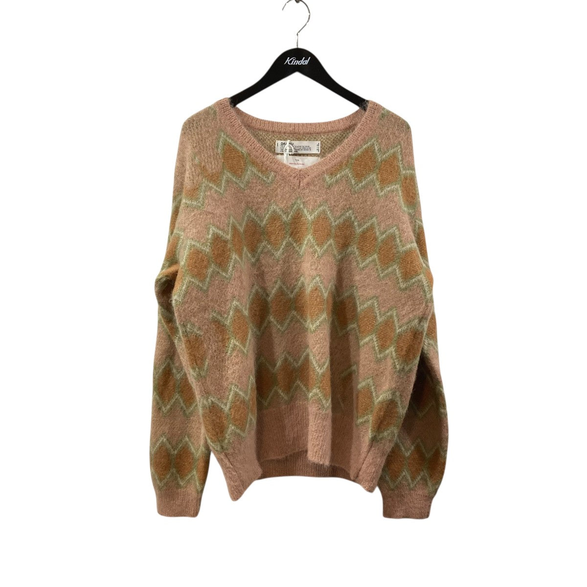 Tite Border Knit PulloverVネックニット23AW K-1