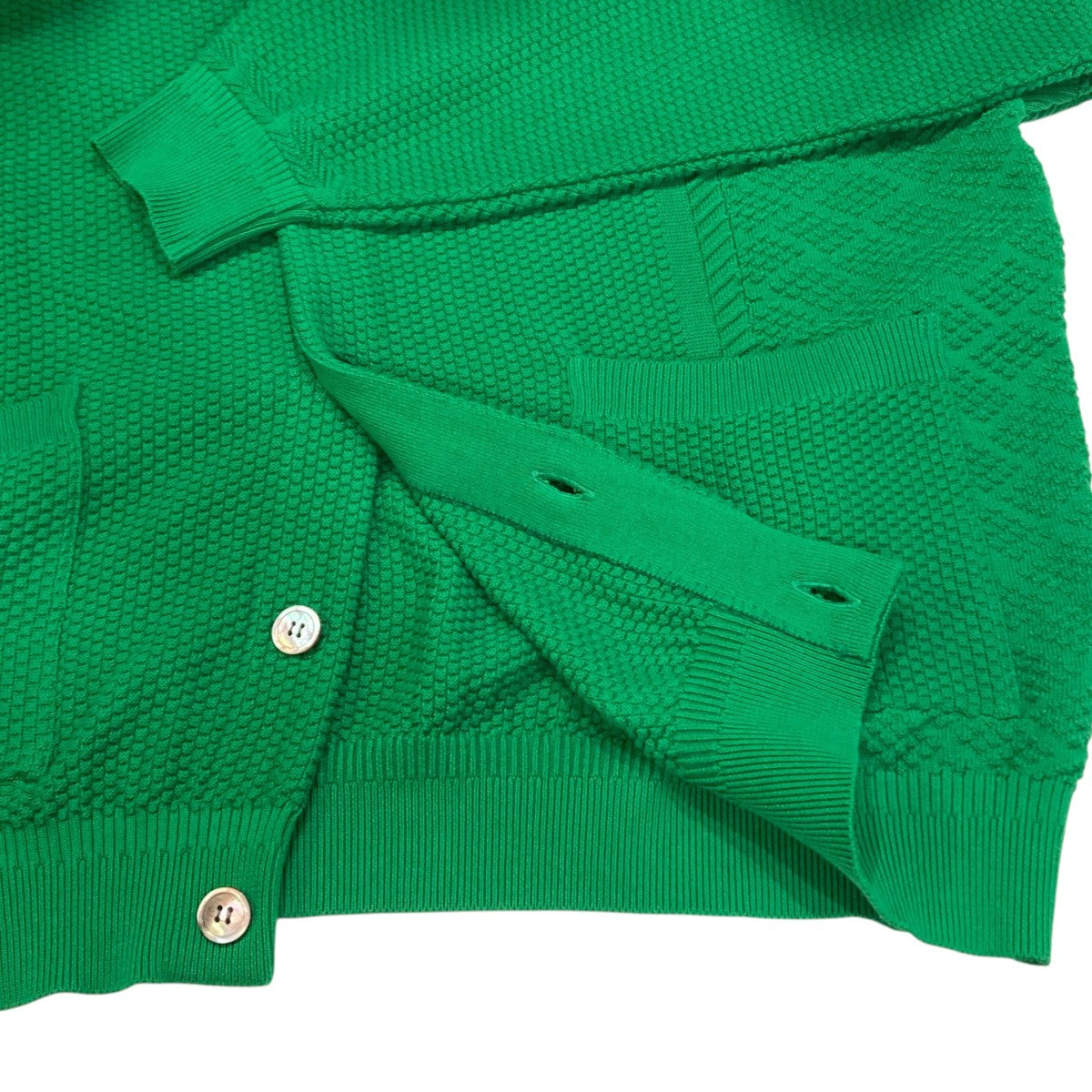 新品未使用☆YASHIKI／ヤシキ 襟付 ニット カーディガン 緑 グリーン YASHIKI(ヤシキ) Nanohana Collar CardiganニットカーディガンYSK-24SS