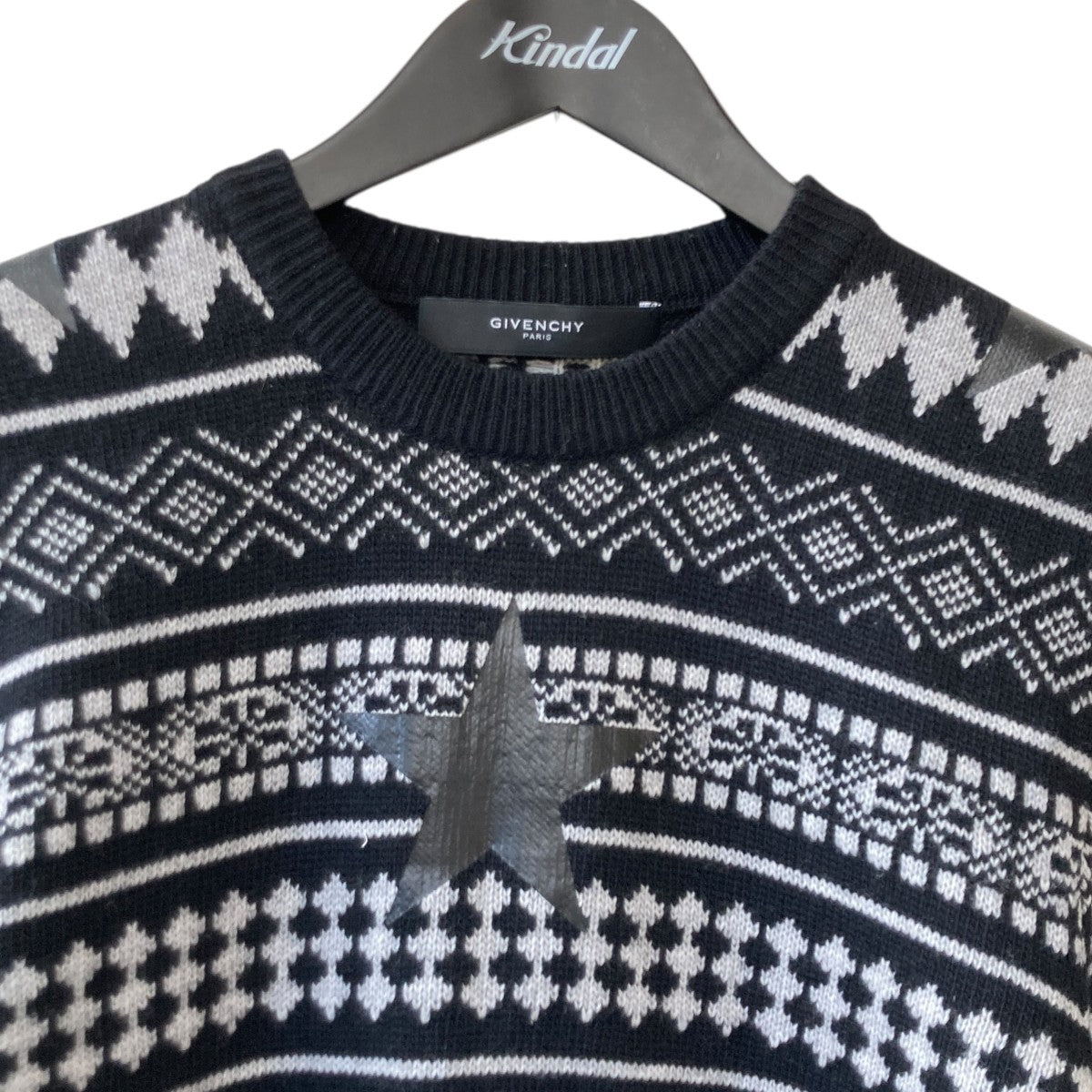 GIVENCHY 総柄クルーネック ニットセーター14F 7601 511 古着・中古-3枚目のアイテム画像