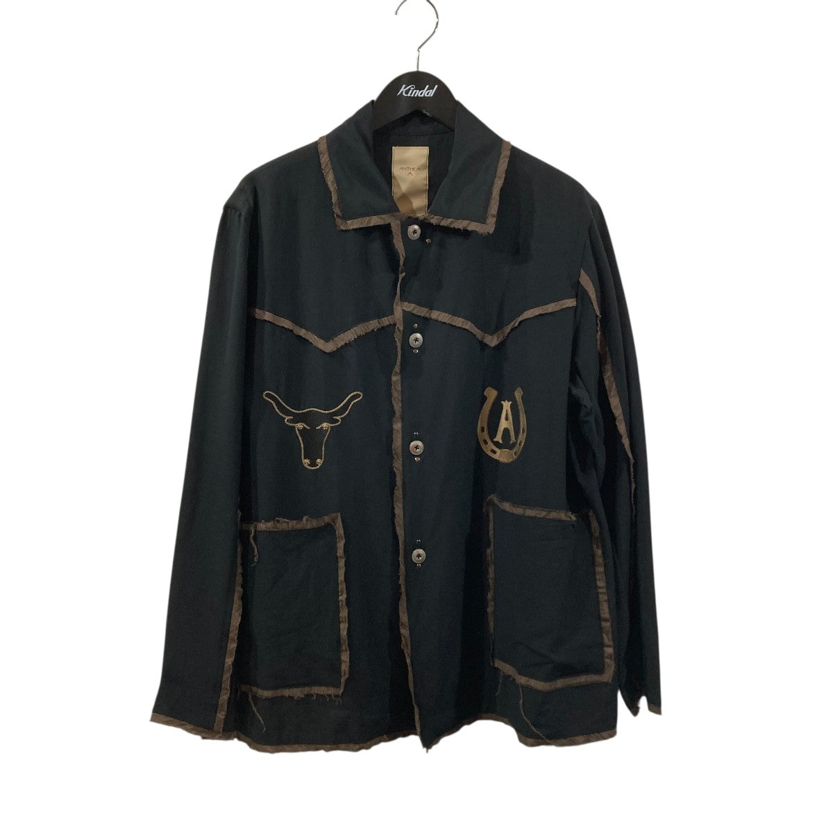 WOOL RAYON TROPICAL EMBROIDERY JACKETシャツジャケットA00142J