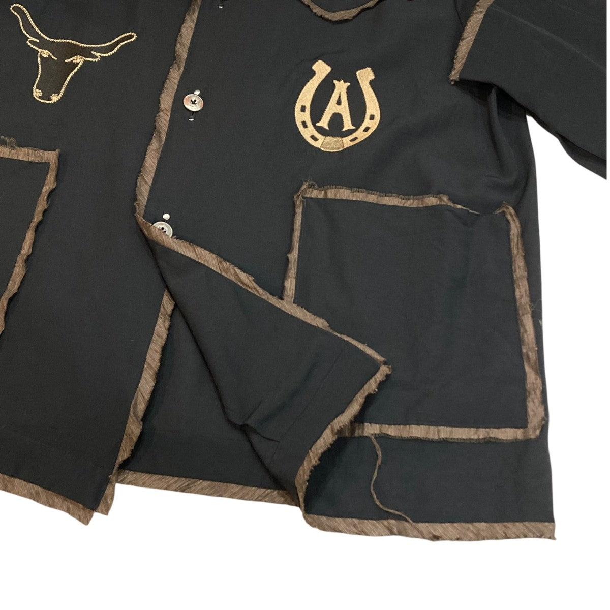 WOOL RAYON TROPICAL EMBROIDERY JACKETシャツジャケットA00142J