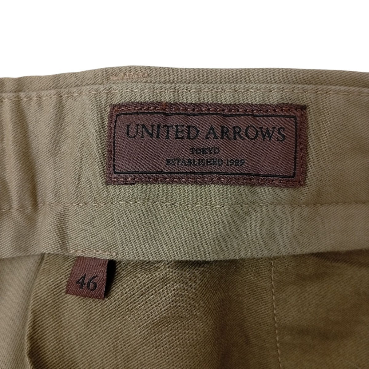 UNITED ARROWS TOKYO ギャバジン スリムテーパード ノープリーツスラックス1114-177-9118 古着・中古-4枚目のアイテム画像