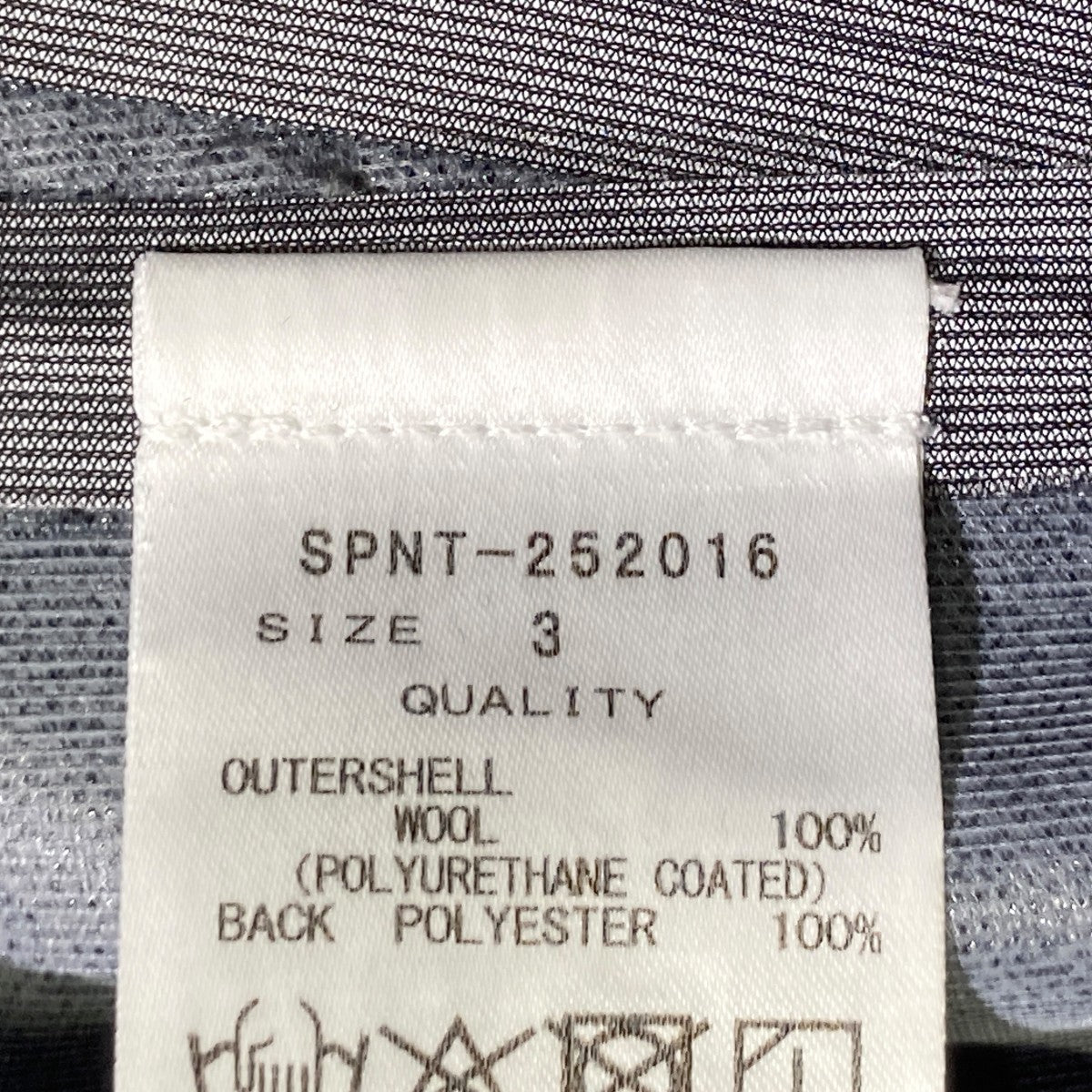 3LAYER WOOL TECH SLACKS SPNTイージーパンツSPNT-252016