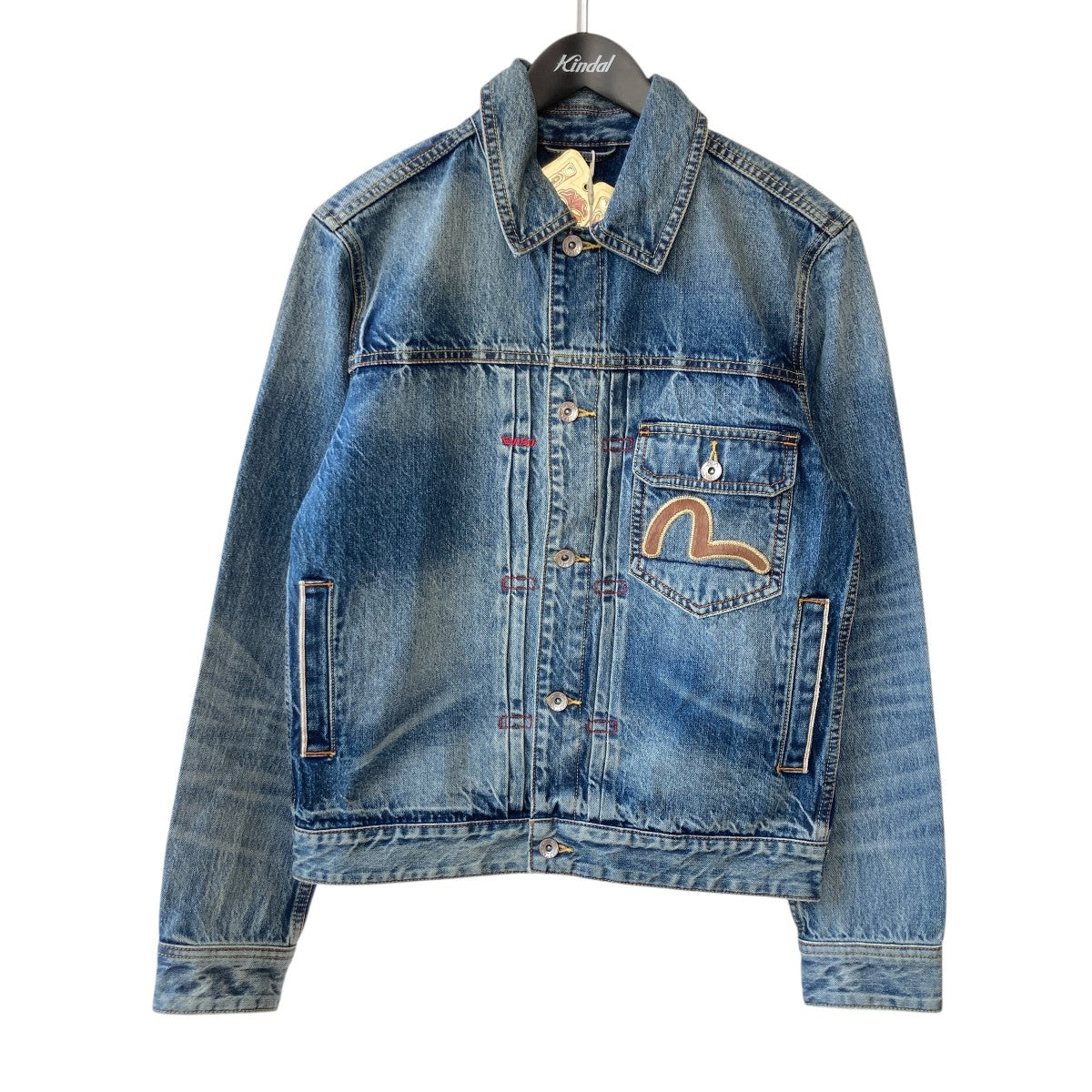 EVISU Evisu ＆ Seagull Applique Chinese Denim Jacketデニムジャケット 古着・中古-1枚目のアイテム画像