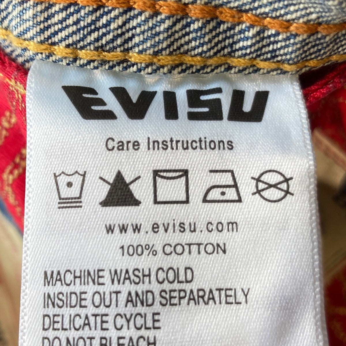 EVISU Evisu ＆ Seagull Applique Chinese Denim Jacketデニムジャケット 古着・中古-7枚目のアイテム画像