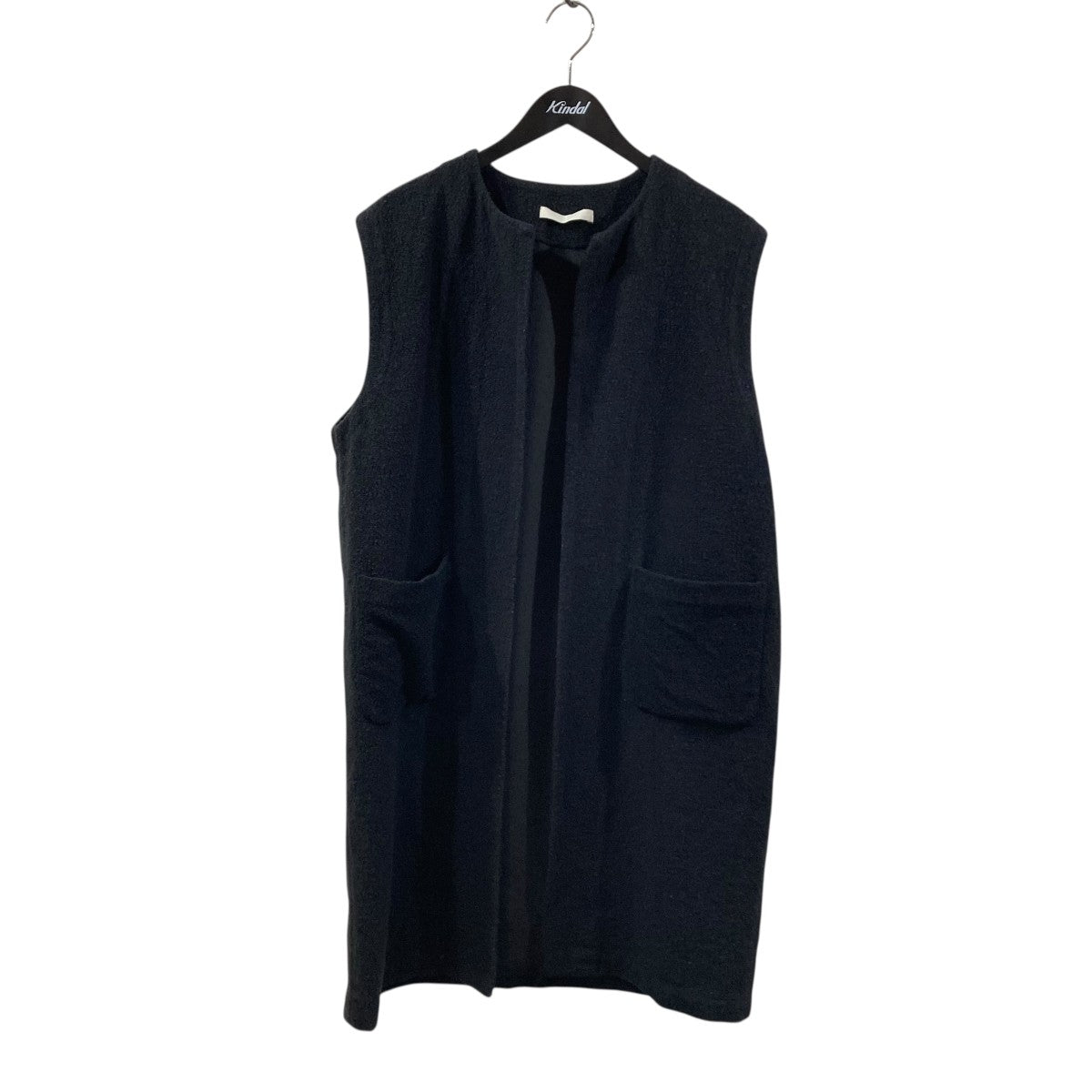 wool boucle long vestロングベストE253T111