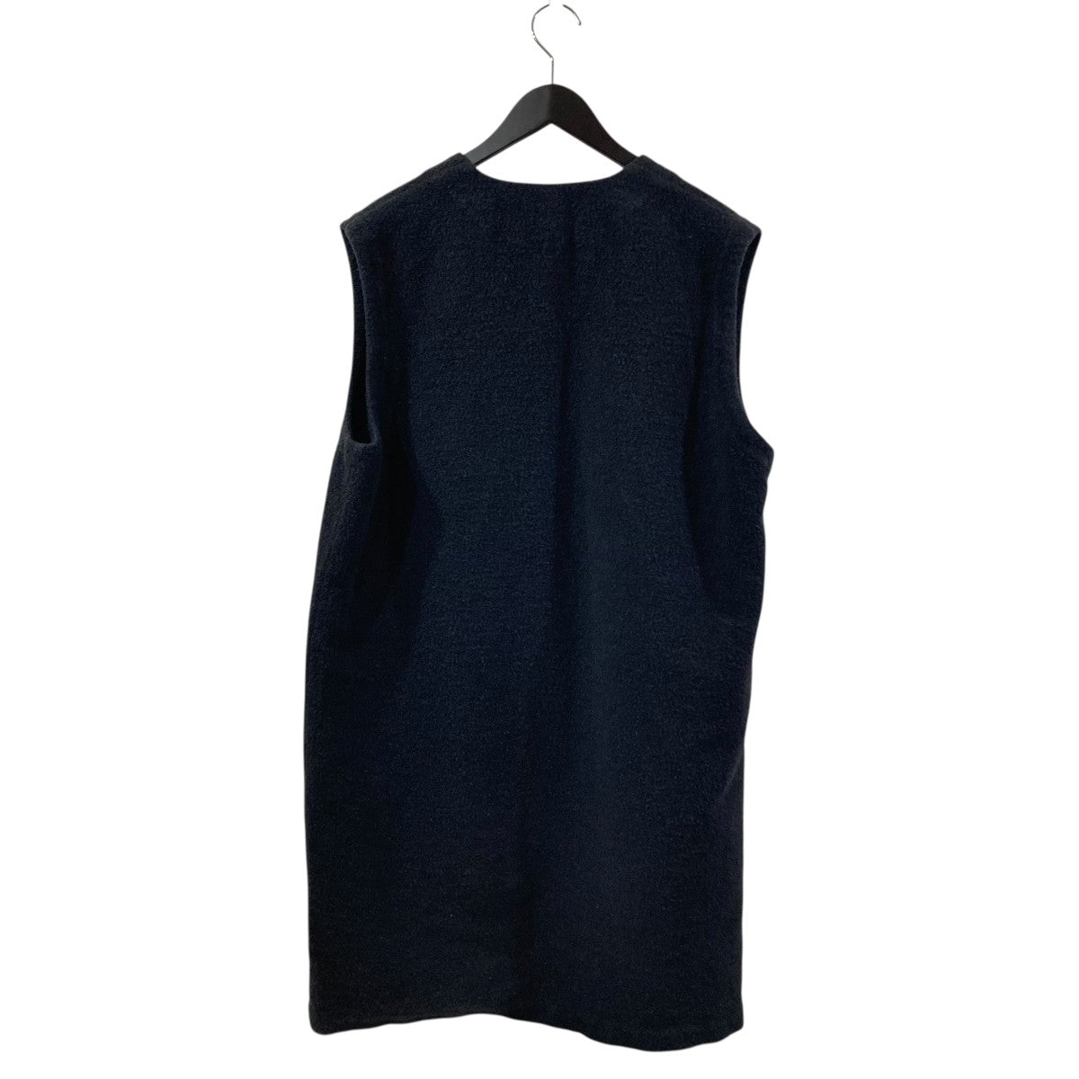 wool boucle long vestロングベストE253T111