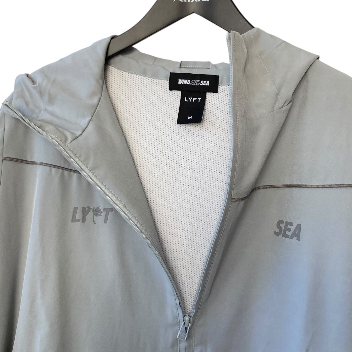 WIND AND SEA×LYFT ジップアップ フードジャケット グレー サイズ M