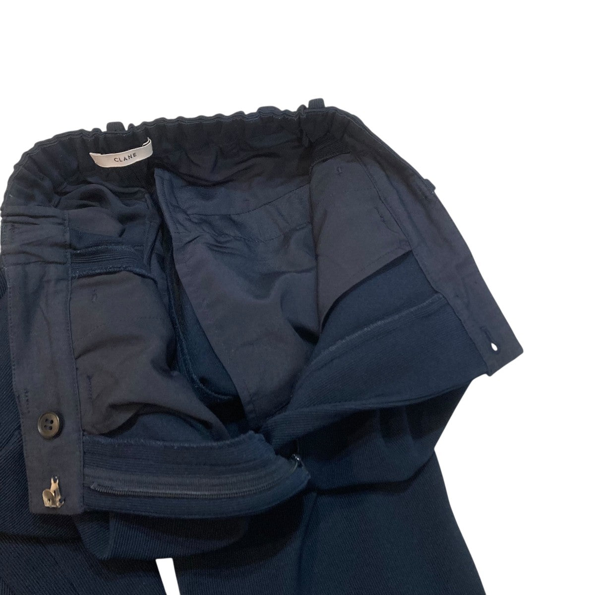 CLANE RIB STRIPE TUCK PANTSタックパンツ15110-7132 古着・中古-6枚目のアイテム画像