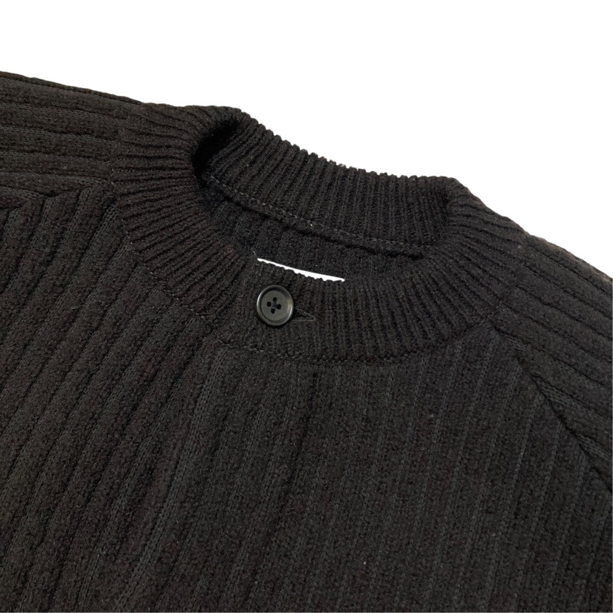 Thick Wale Rib Crew Neck CardiganニットカーディガンST.457