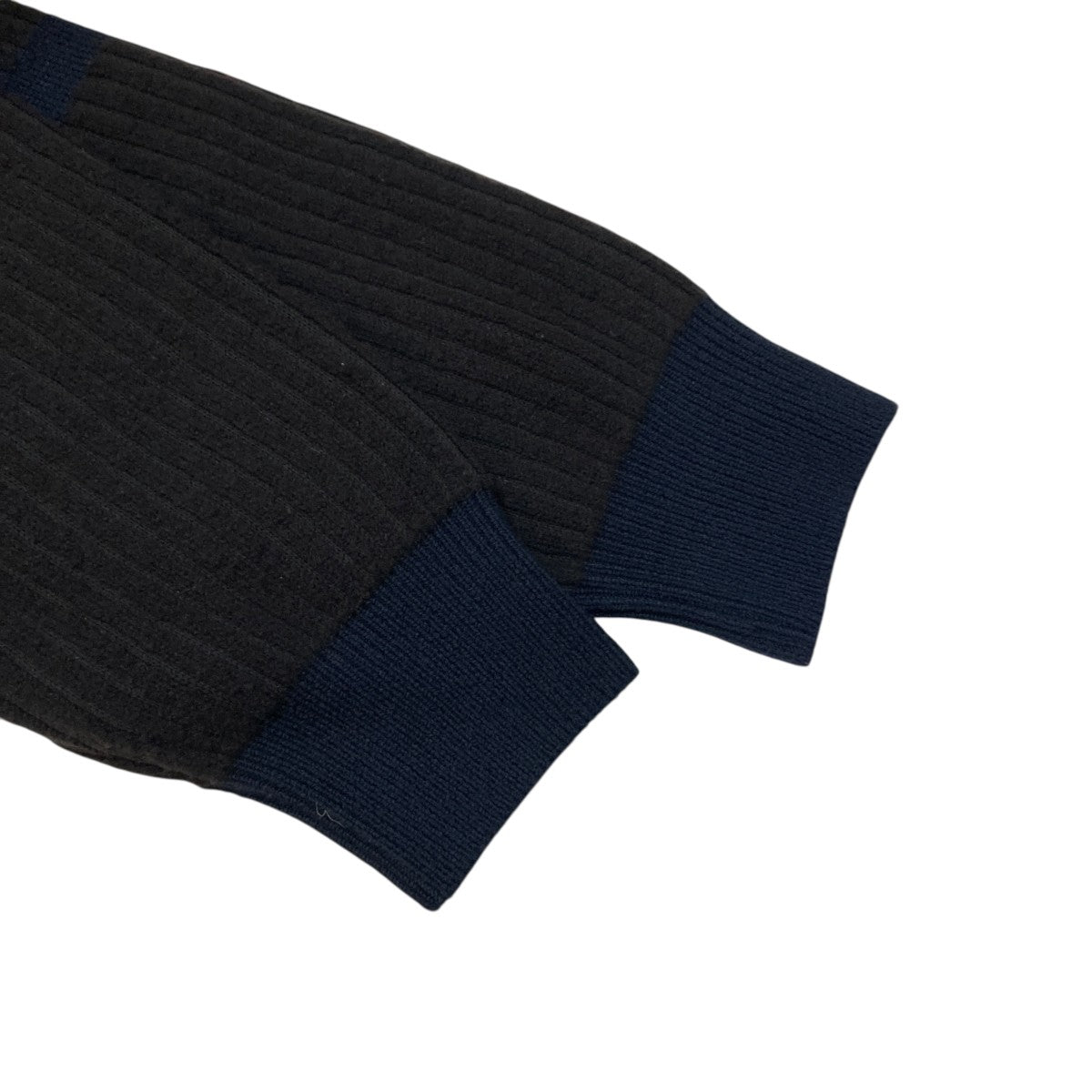 Thick Wale Rib Crew Neck CardiganニットカーディガンST.457
