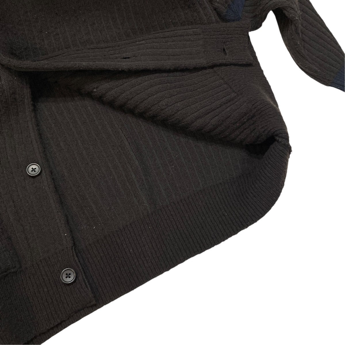 Thick Wale Rib Crew Neck CardiganニットカーディガンST.457