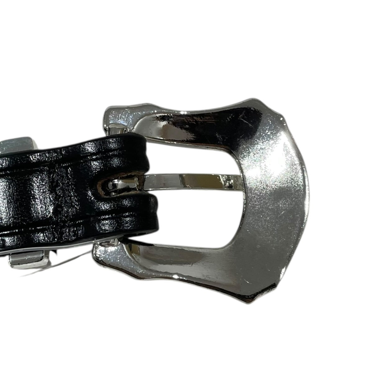 tory LEATHER レザーベルト 3／4 Creased Belt with 3-Piece Silver Buckle Set 3／4インチ クリーズベルト 3ピース シルバーバックルセット 2244 古着・中古-3枚目のアイテム画像