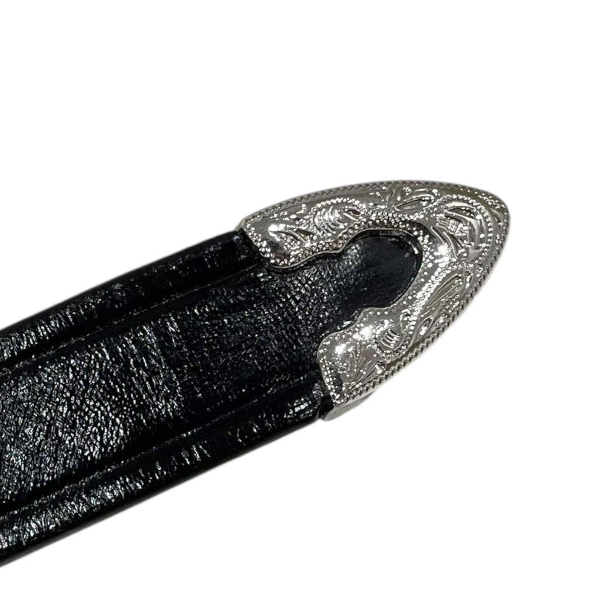 tory LEATHER レザーベルト 3／4 Creased Belt with 3-Piece Silver Buckle Set 3／4インチ クリーズベルト 3ピース シルバーバックルセット 2244 古着・中古-5枚目のアイテム画像