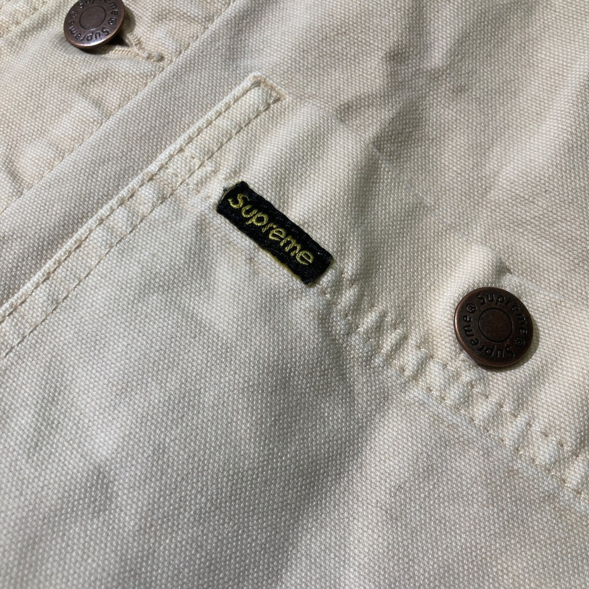 Supreme 25SSWorn Hooded Chore Coatデニムジャケット 古着・中古-8枚目のアイテム画像