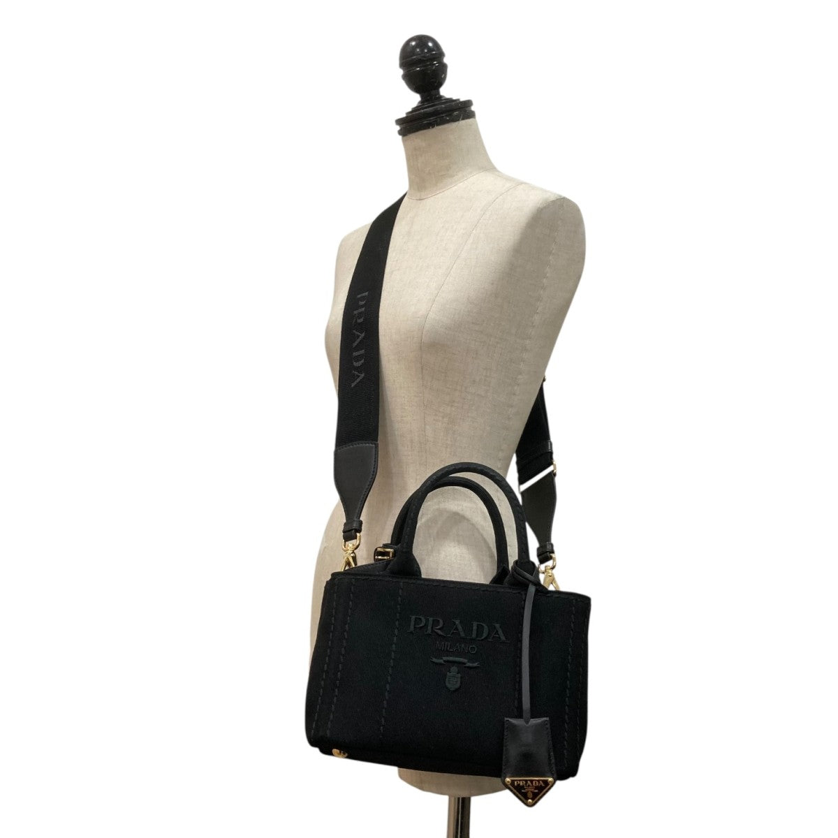 PRADA ジャルディニエール コットンキャンバス2WAYミニハンドバッグ1BA038 古着・中古-10枚目のアイテム画像