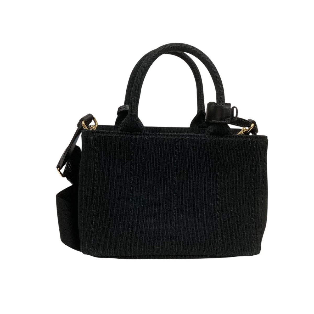 PRADA ジャルディニエール コットンキャンバス2WAYミニハンドバッグ1BA038 古着・中古-4枚目のアイテム画像