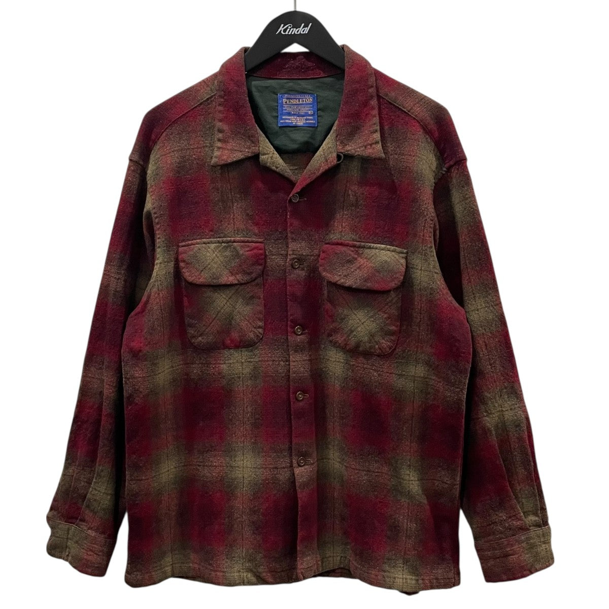 PENDLETON 90s オープンカラーチェック柄シャツ 古着・中古-1枚目のアイテム画像