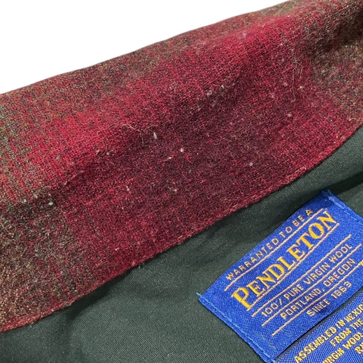 PENDLETON 90s オープンカラーチェック柄シャツ 古着・中古-5枚目のアイテム画像