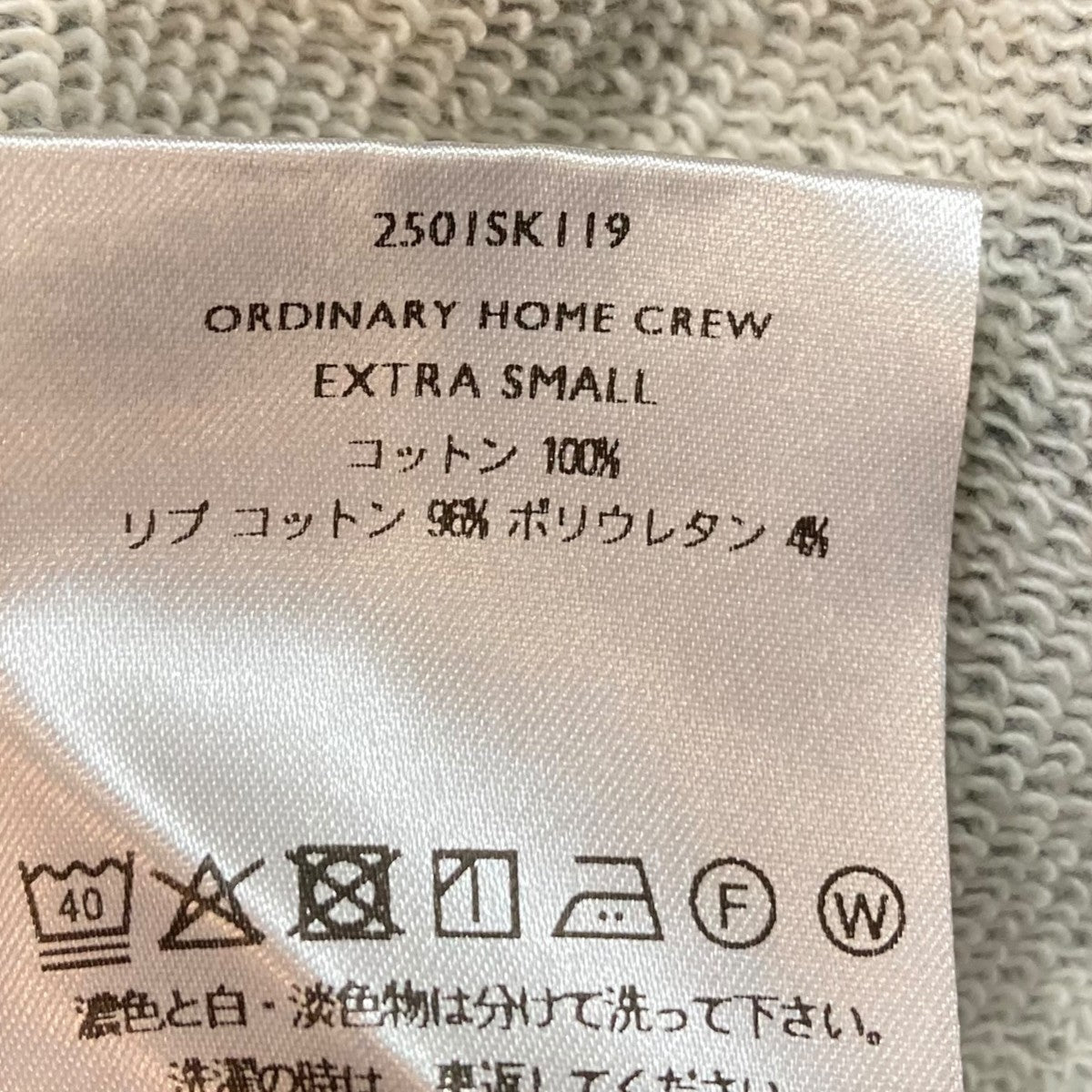 ORDINARY HOME CREWクルーネックスウェット250ISK119