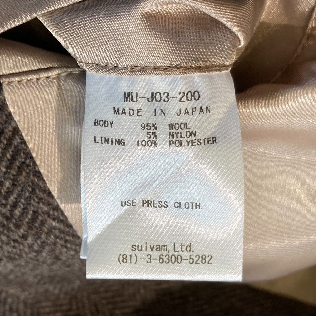 HERRINGBONE LINING JACKETジャケットMU-J03-200