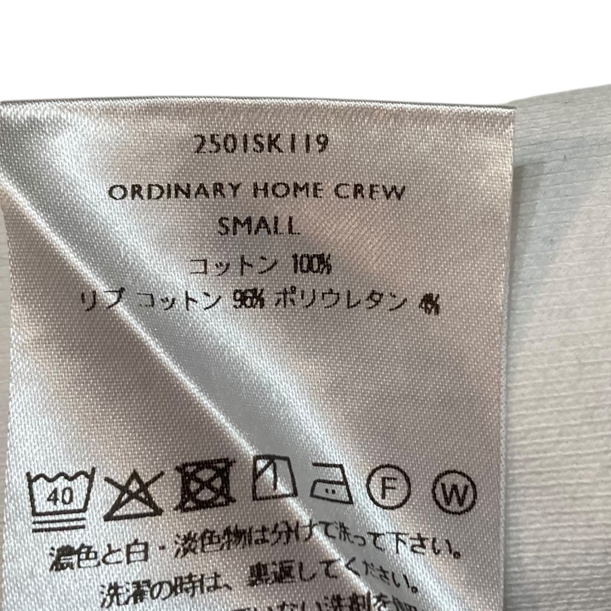 RDINARY HOME CREWクルーネックスウェット250ISK119