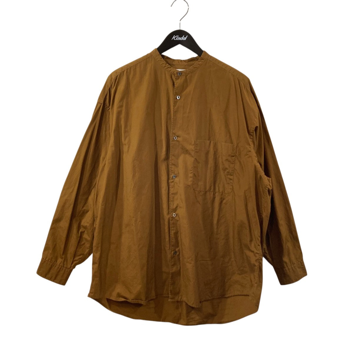 Graphpaper BROAD OVERSIZED L S BAND COLLAR SHIRTバンドカラーシャツGM211-50111B 古着・中古-1枚目のアイテム画像