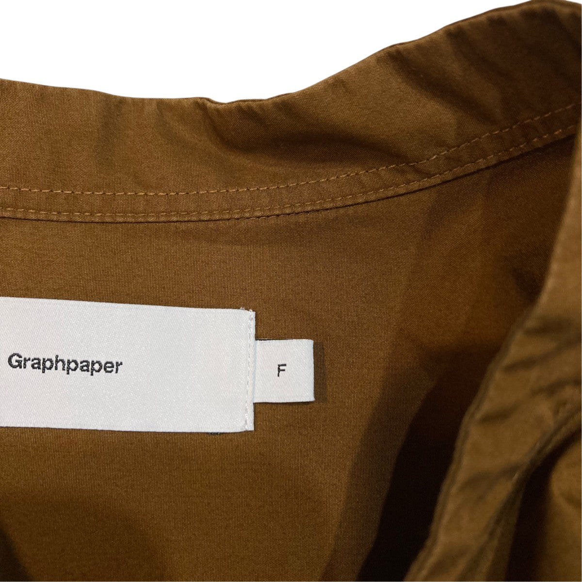 Graphpaper BROAD OVERSIZED L S BAND COLLAR SHIRTバンドカラーシャツGM211-50111B 古着・中古-5枚目のアイテム画像