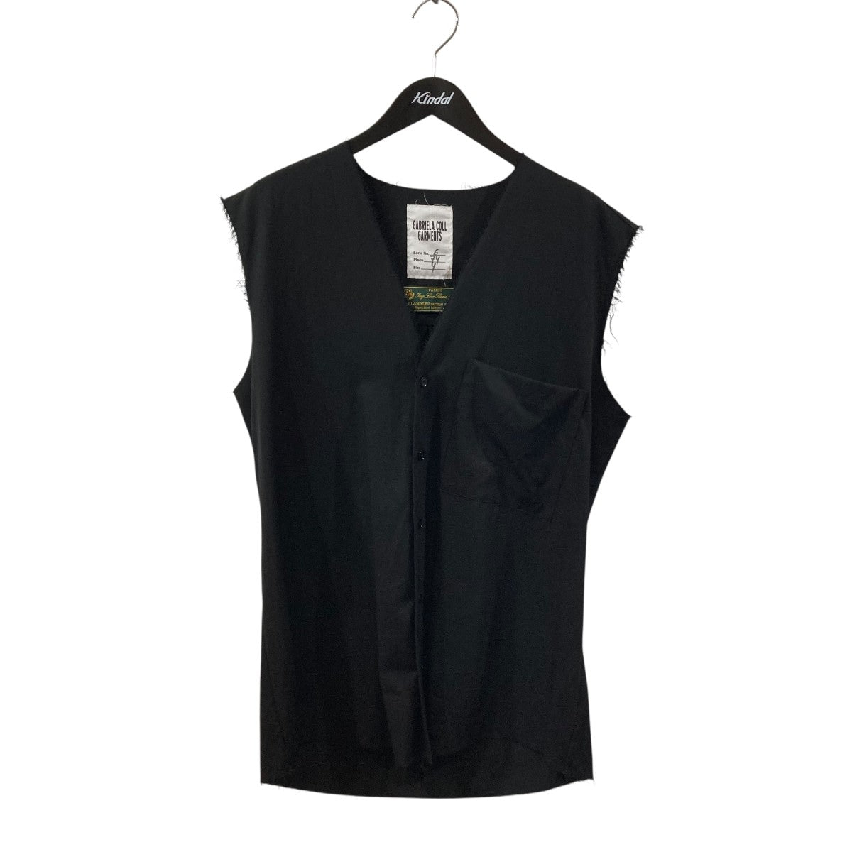 GABRIELA COLL GARMENTS SUMMER WOOL SLEEVELESS SHIRTベストS6-74 古着・中古-1枚目のアイテム画像