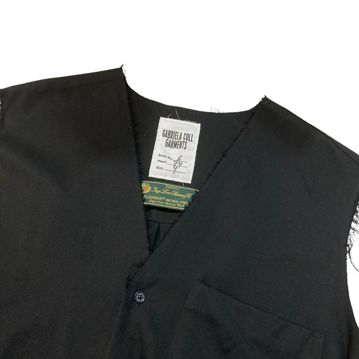 GABRIELA COLL GARMENTS SUMMER WOOL SLEEVELESS SHIRTベストS6-74 古着・中古-3枚目のアイテム画像