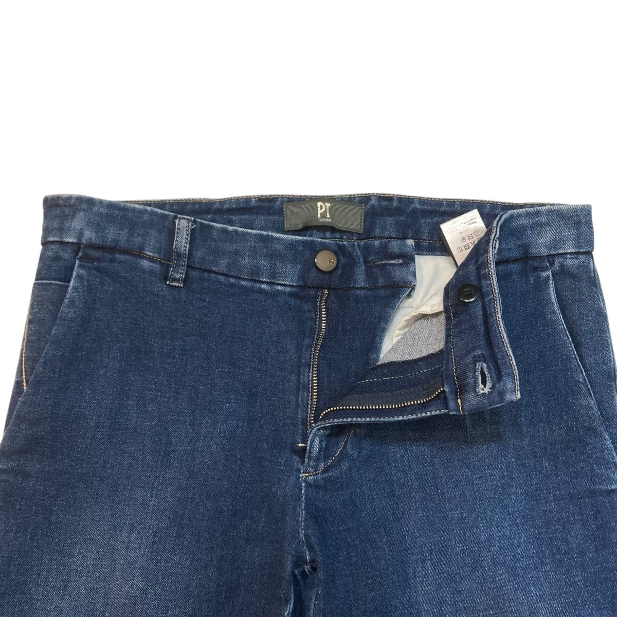 ストレッチ ウォッシュド デニムスラックス C5DP01Z0