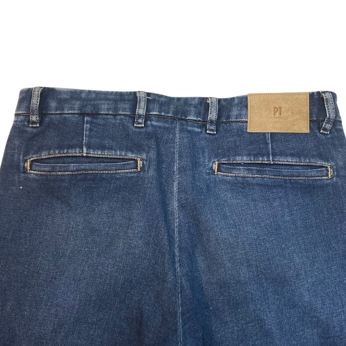 ストレッチ ウォッシュド デニムスラックス C5DP01Z0