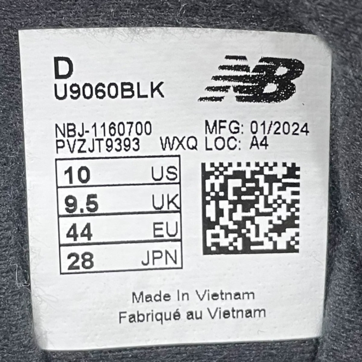 スニーカー U9060BLK