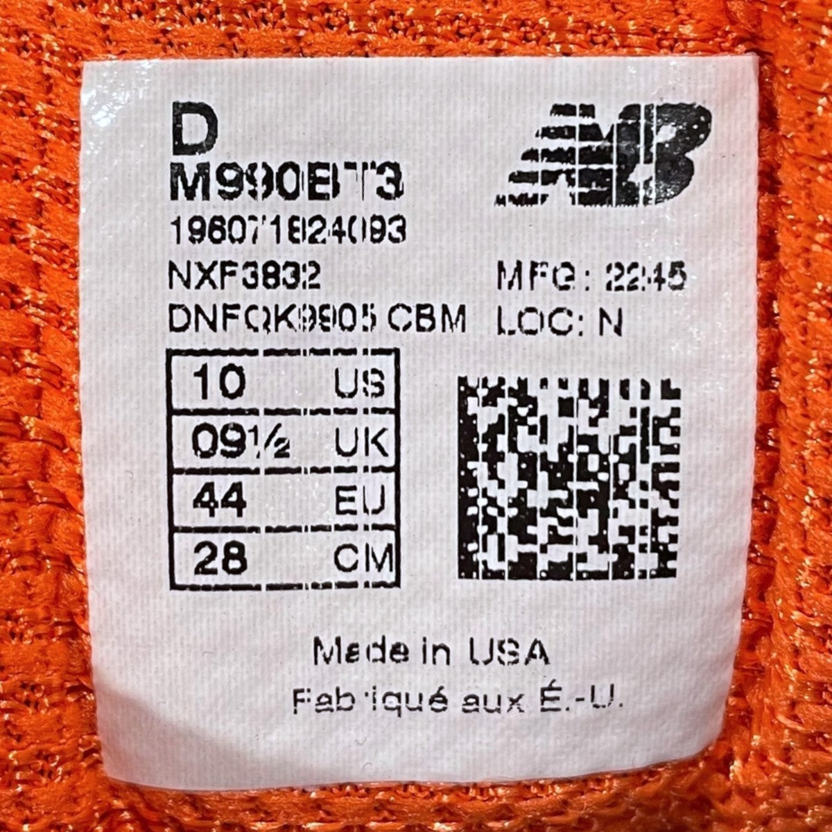 NEW BALANCE スニーカー M990BT3 MADE IN USA 古着・中古-9枚目のアイテム画像