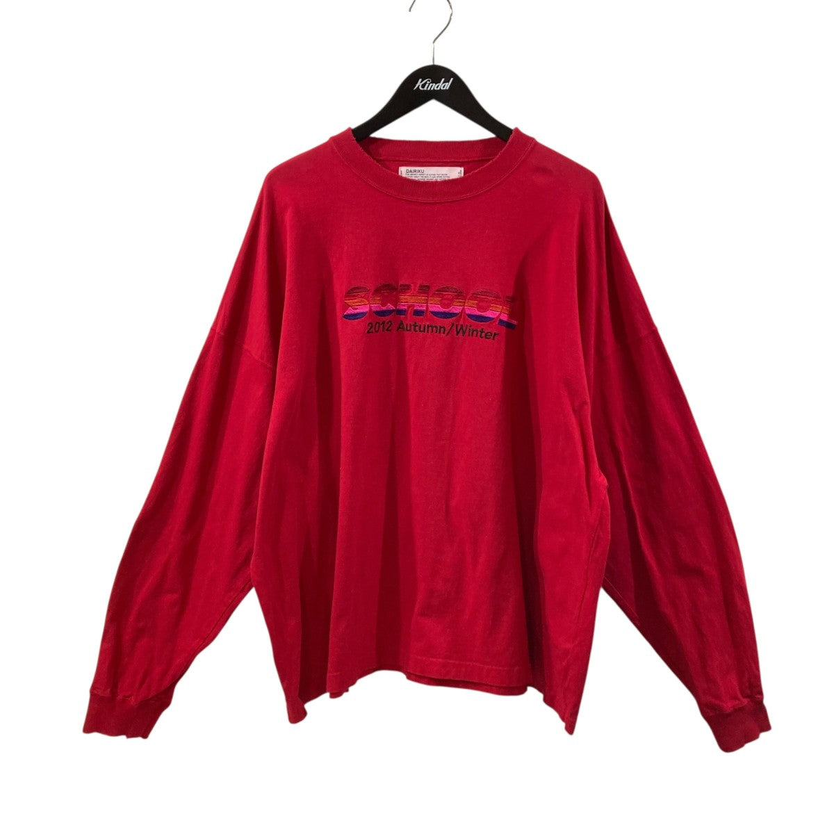 SCHOOL Embroidery Vintage Tee長袖Tシャツ22AW C-5