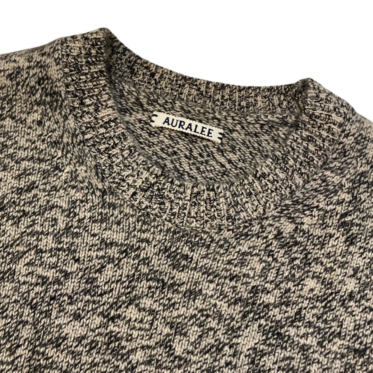 BABY CASHMERE MELANGE KNIT P OカシミヤクルーネックニットA8AP03BT