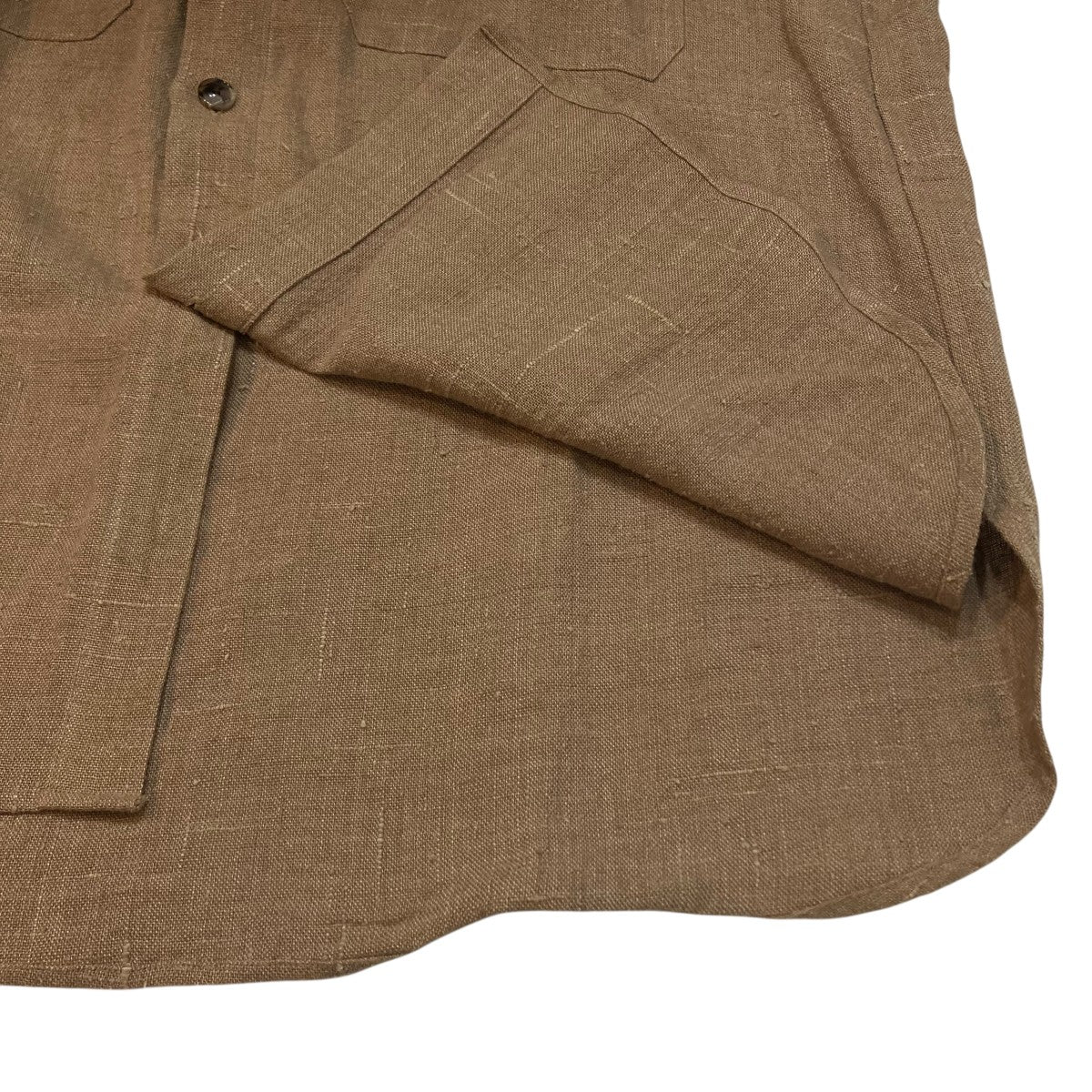 AURALEE LINEN SUMMER TWEED HALF SLEEVED SHIRTS半袖シャツA9SS02LS 古着・中古-5枚目のアイテム画像