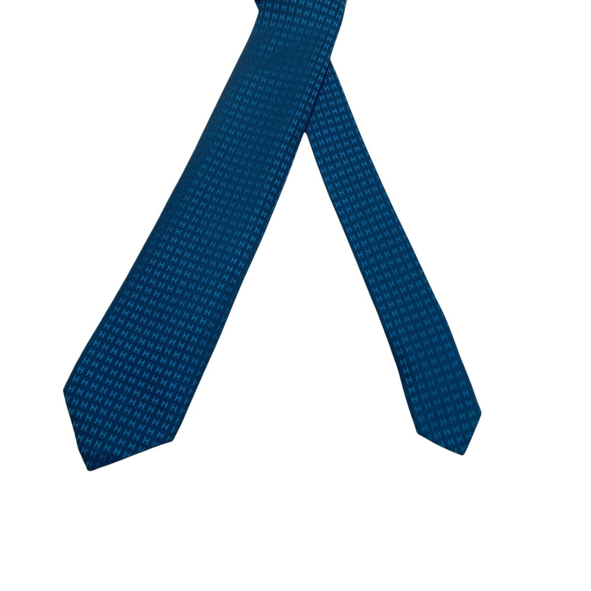 HERMES(エルメス) H織りタイ バイカラー ファソネ Hシルクネクタイ