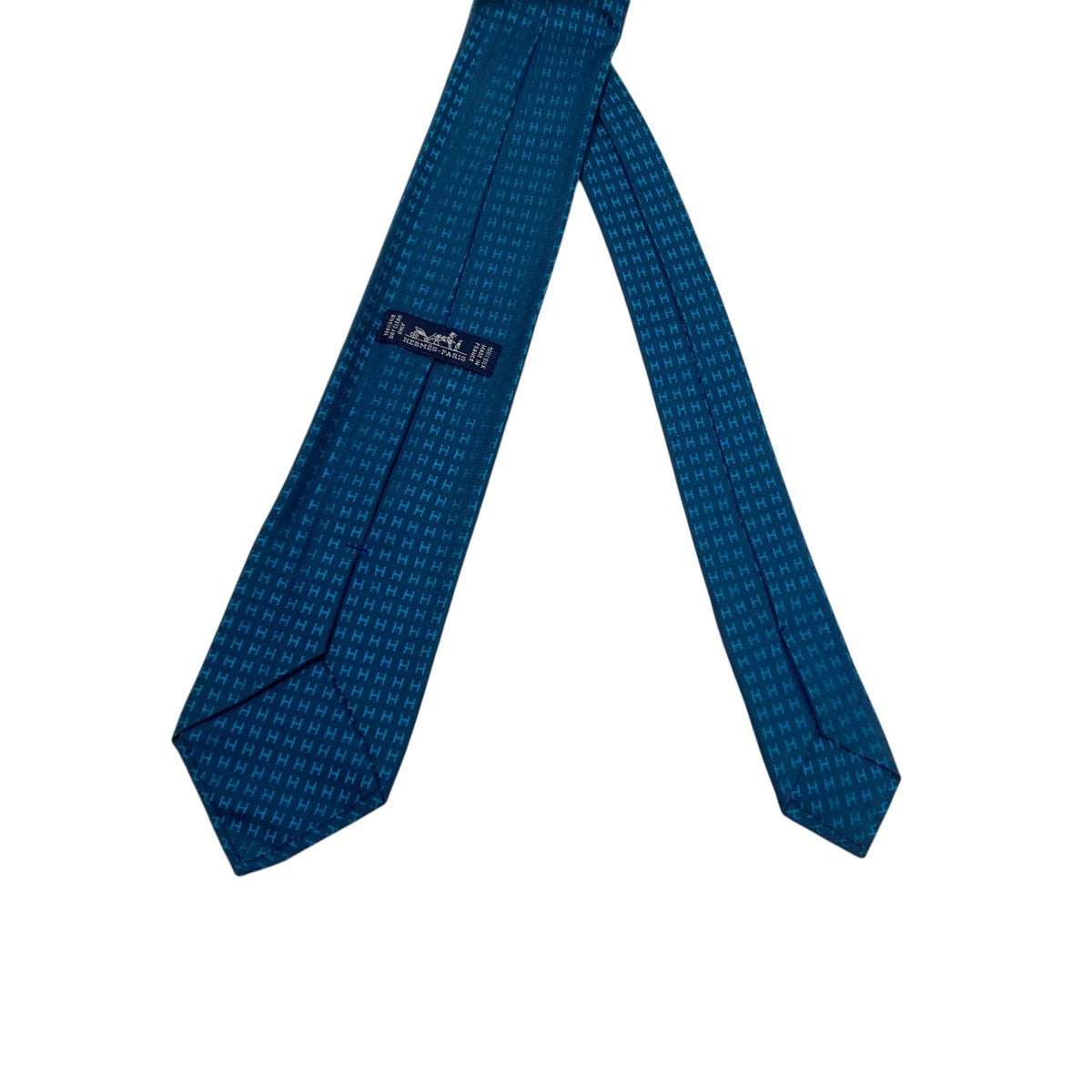 HERMES(エルメス) H織りタイ バイカラー ファソネ Hシルクネクタイ